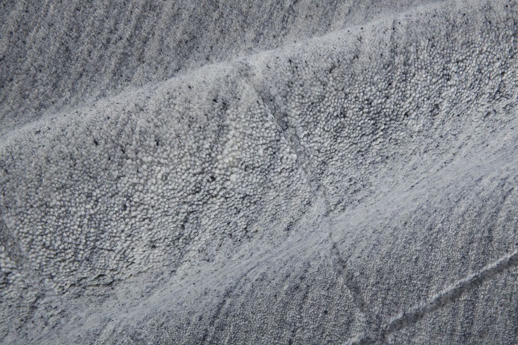 12 x 15 Gray & Silver Striped Hand Woven Rug