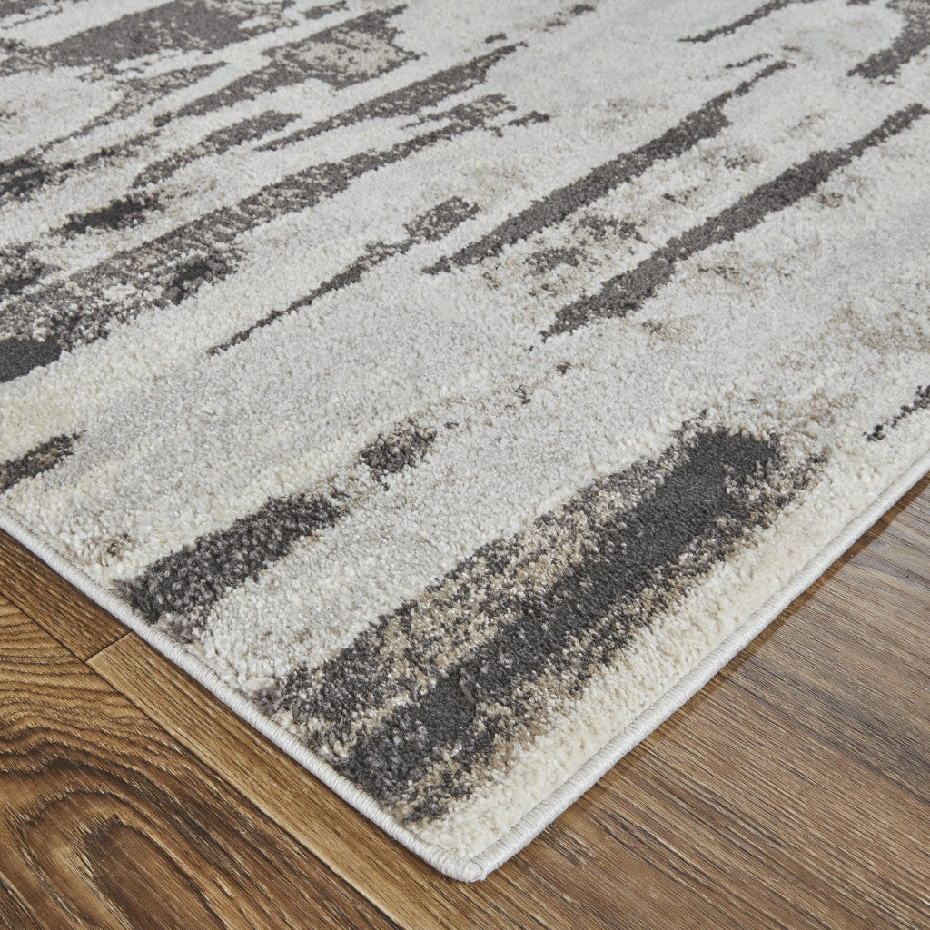 8 x 10 Gray & Ivory Power Loom Rug