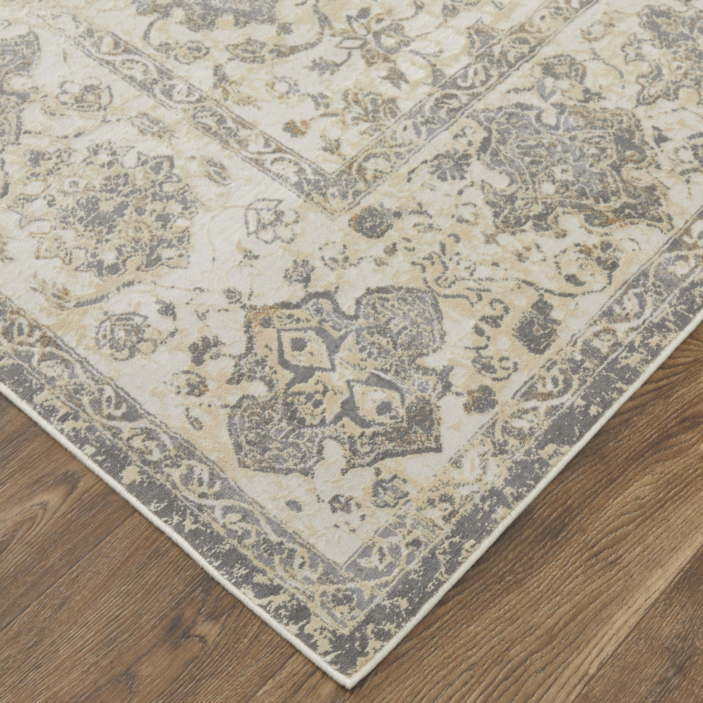 12 x 15 Ivory Tan & Gray Power Loom Rug
