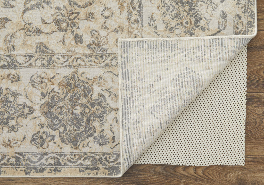 12 x 15 Ivory Tan & Gray Power Loom Rug