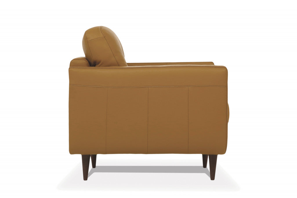 Camel Genuine Leather Arm Chair