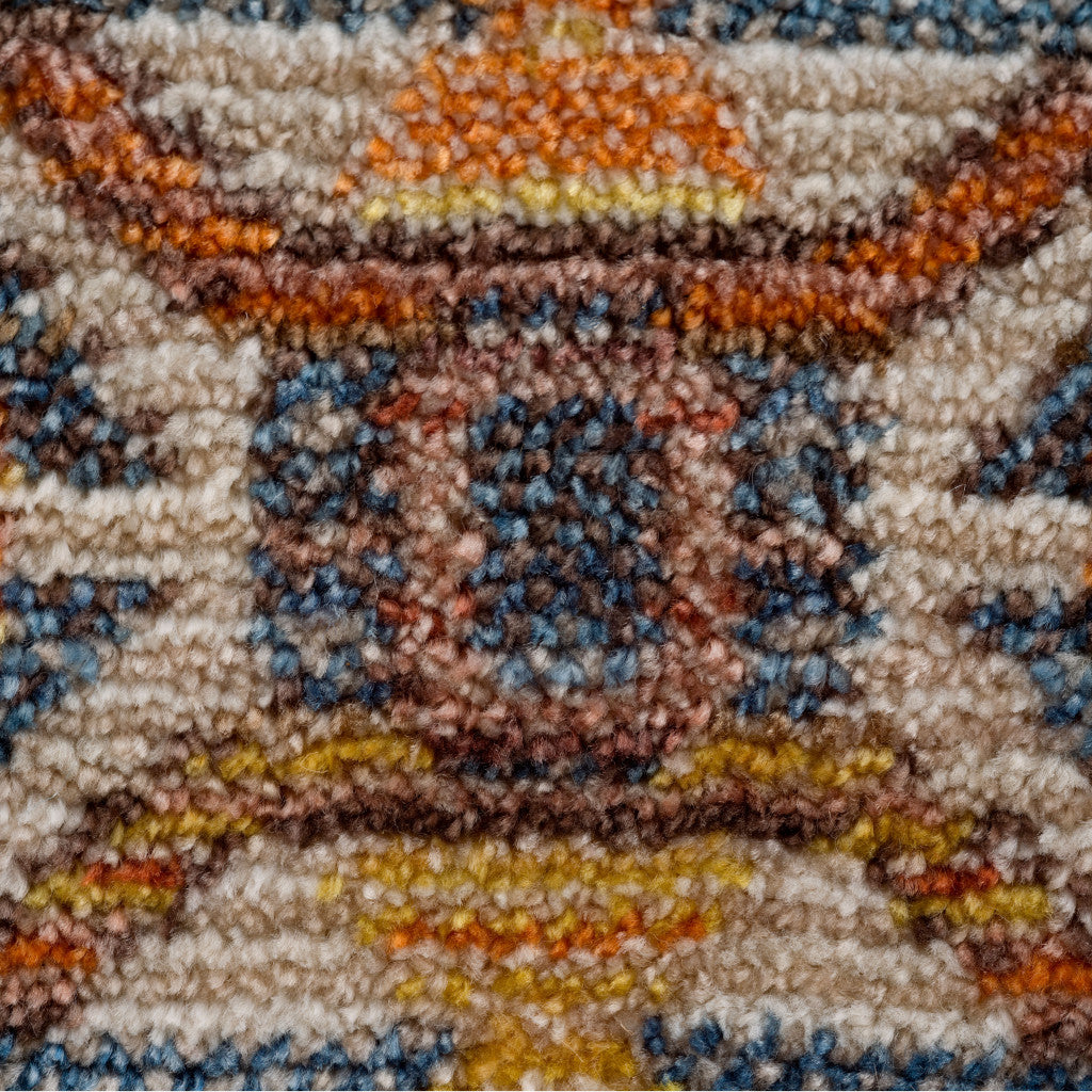 8 x 10 Brown Southwestern Rug
