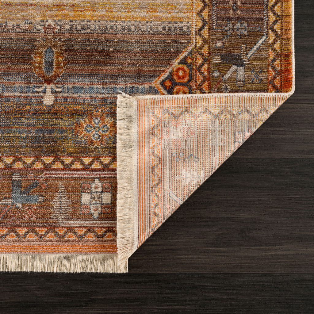 8 x 10 Brown Southwestern Rug