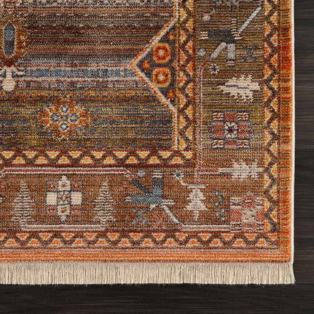 8 x 10 Brown Southwestern Rug
