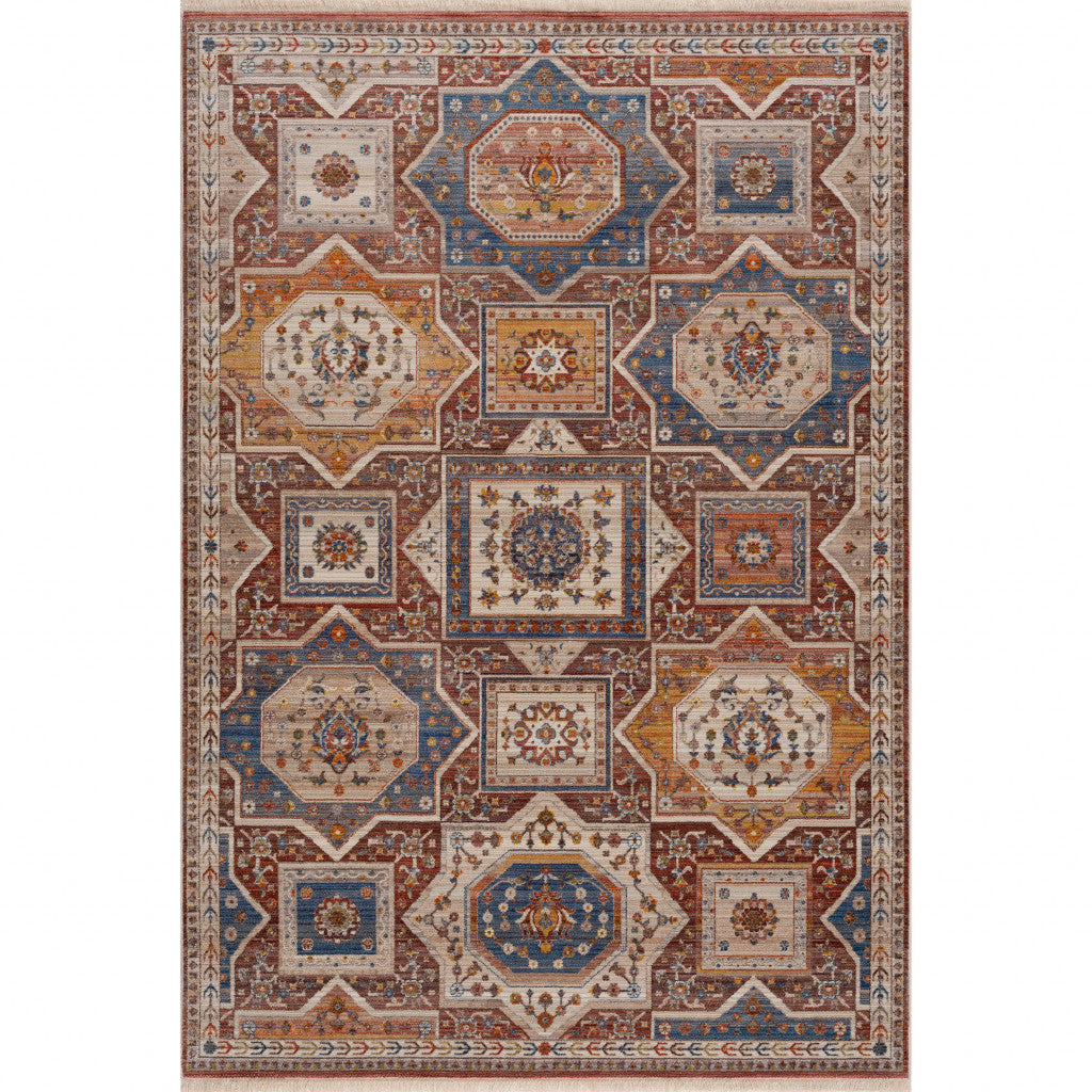 8 x 10 Red Southwestern Rug