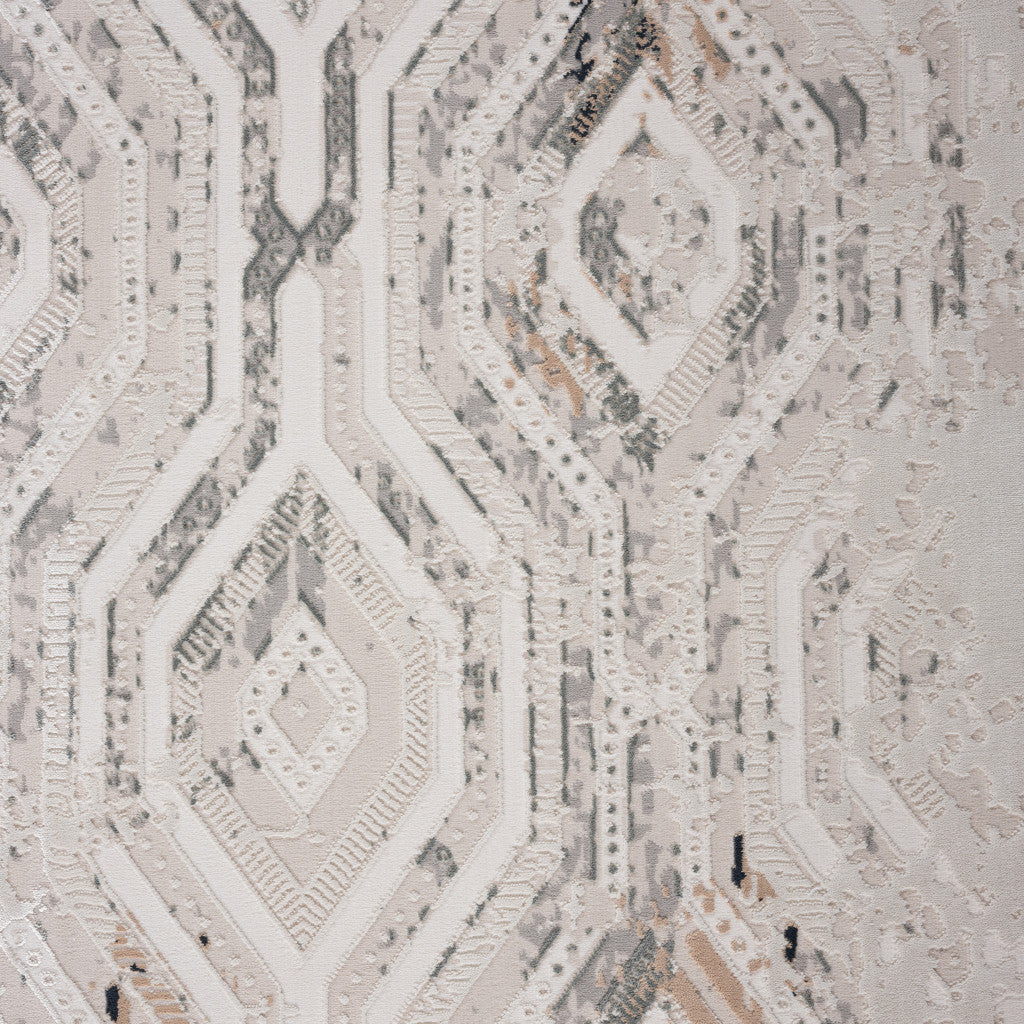 8 x 10 Cream Distressed Rug