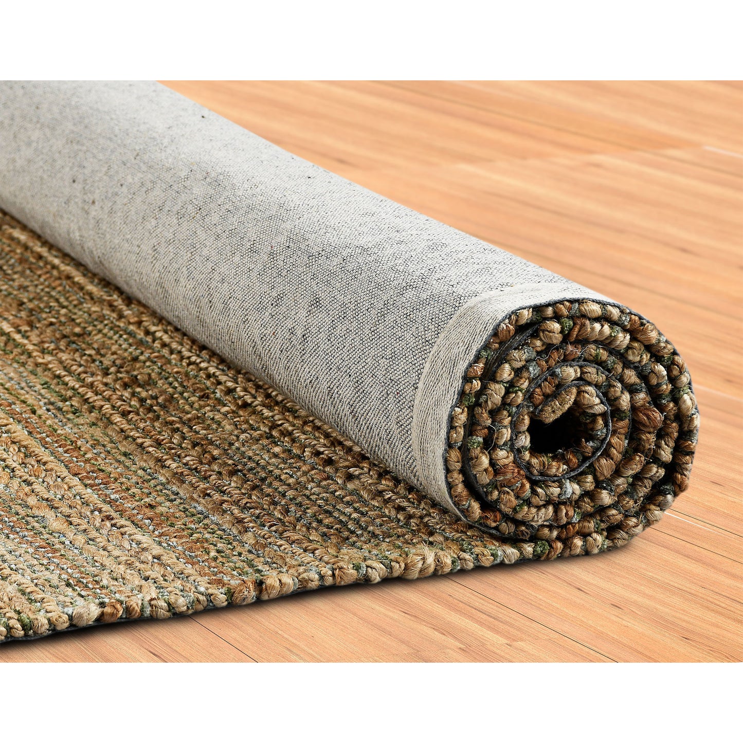 8 x 10 Green Hand Woven Non Skid Rug