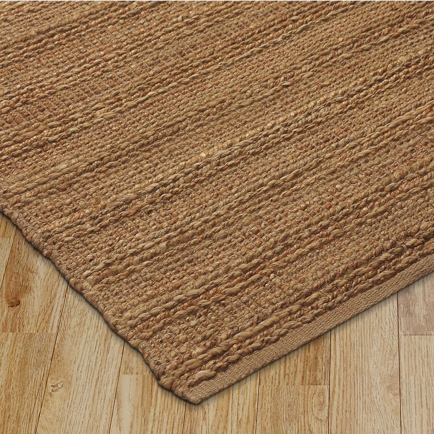 8 x 10 Beige Hand Woven Non Skid Rug