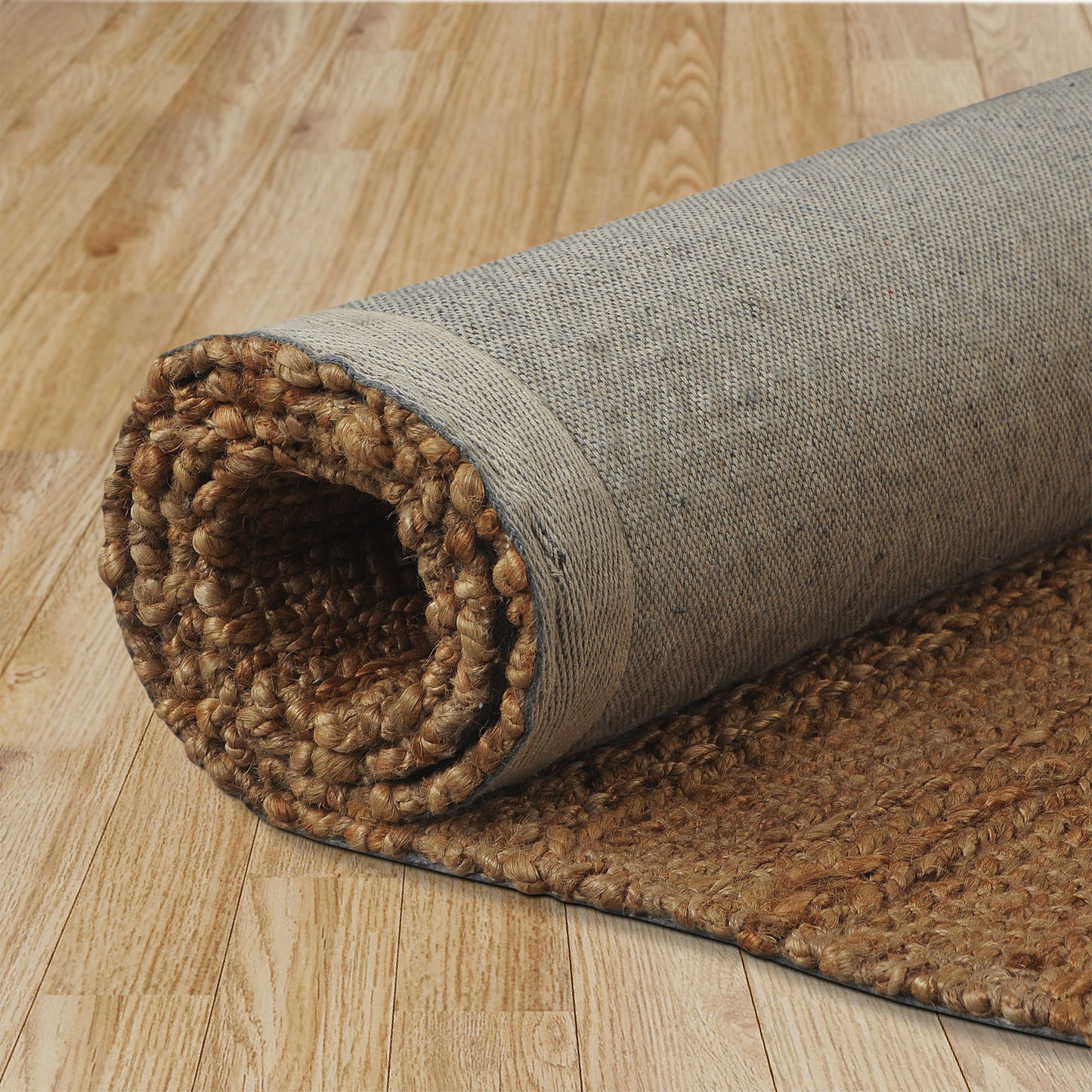8 x 10 Beige Hand Woven Non Skid Rug