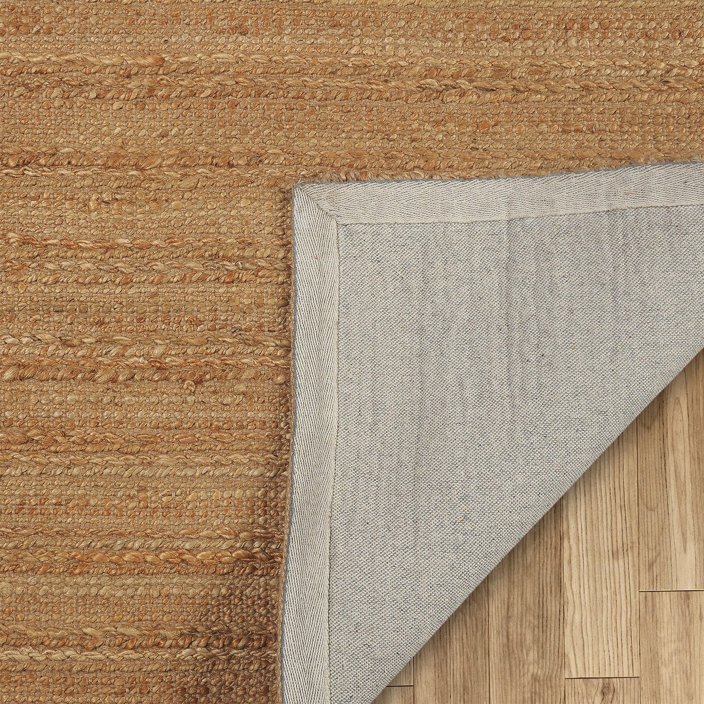 8 x 10 Beige Hand Woven Non Skid Rug