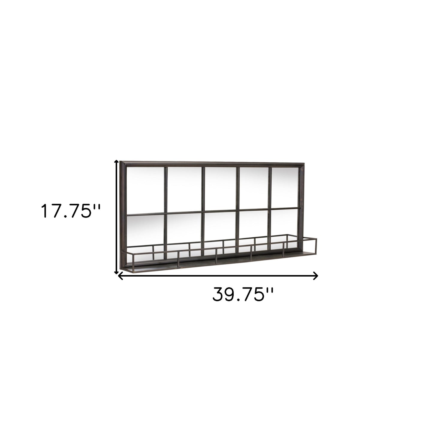 Black Iron Framed Accent Mirror