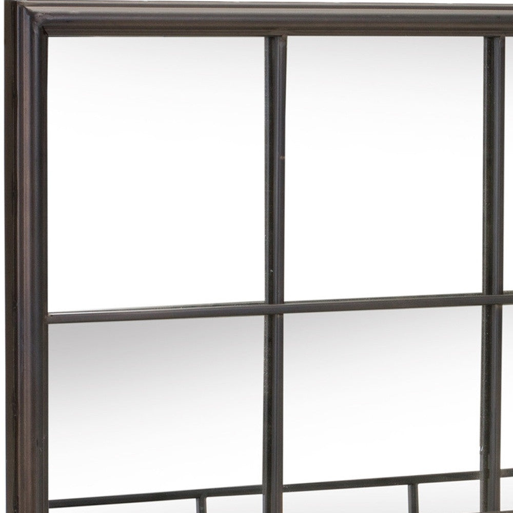 Black Iron Framed Accent Mirror