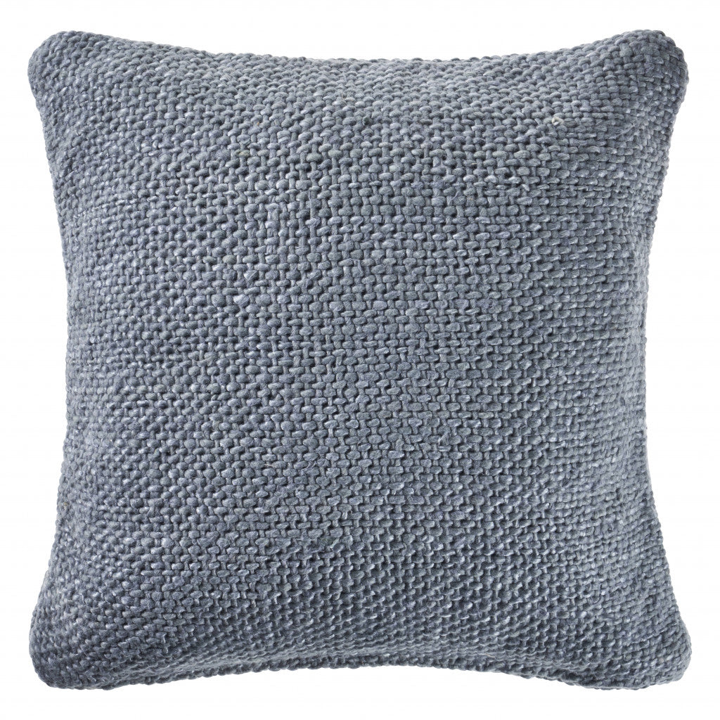 Frost Blue 100% Cotton Pillow