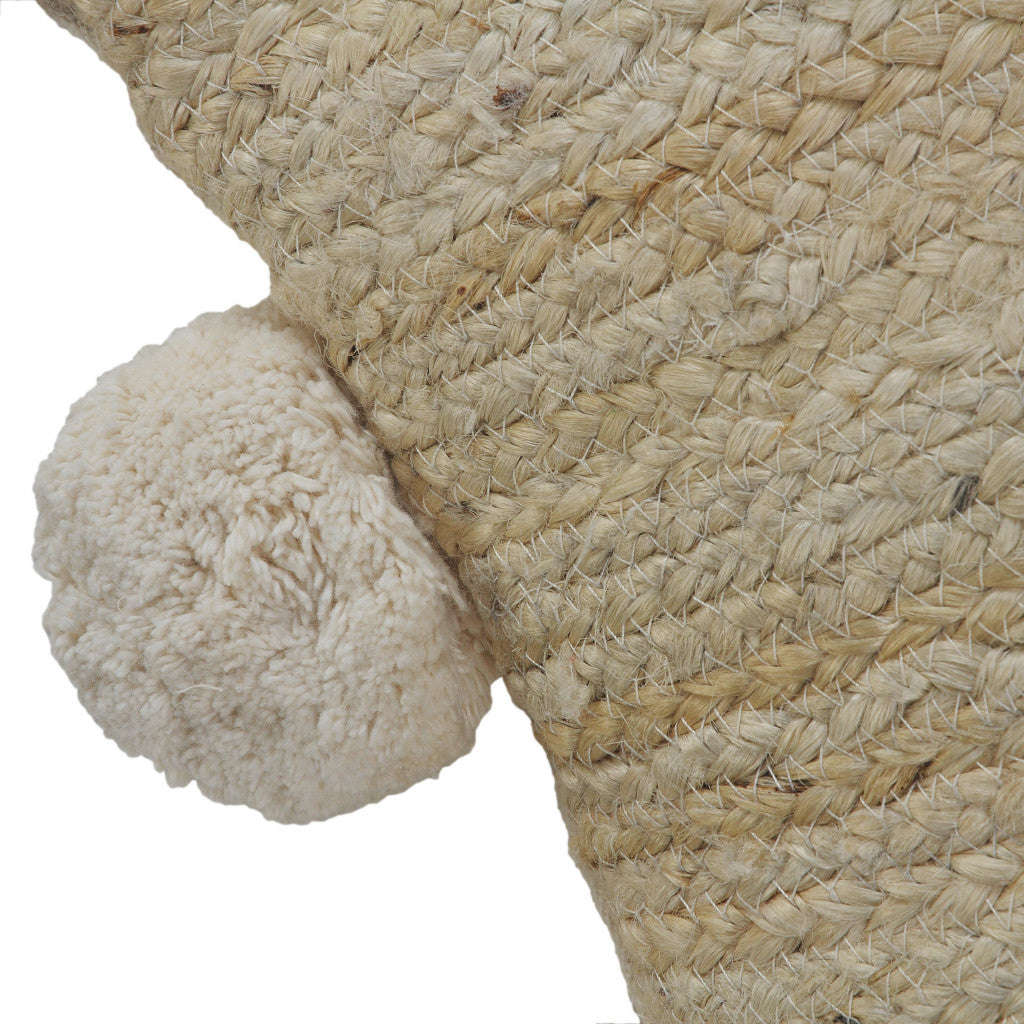 Tan Jute Pillow