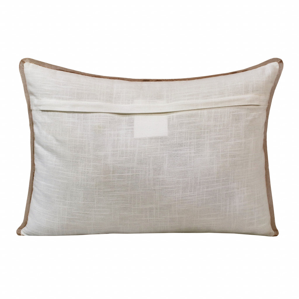Gray & Copper 100% Cotton Geometric Pillow