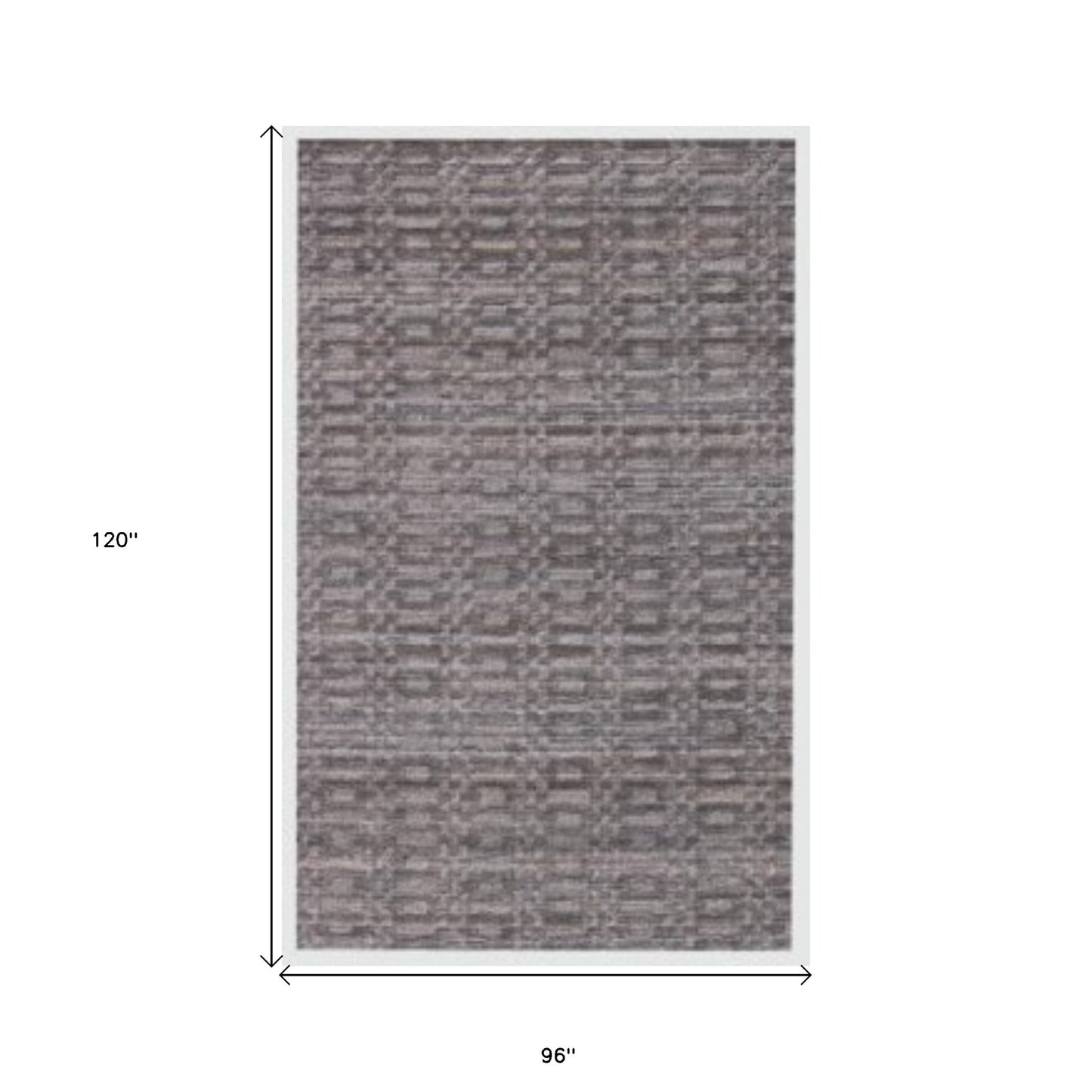 8 x 10 Charcoal & Rust Hand Loomed Rug