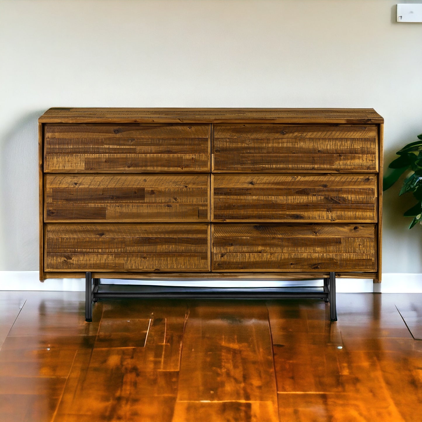 Cherry Oak Wood Poly Resin Dresserserver