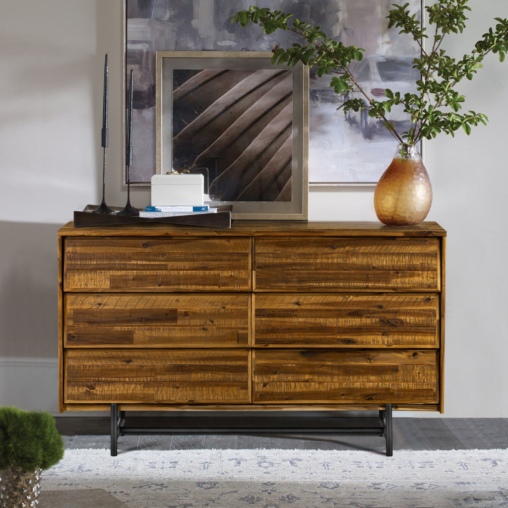 Cherry Oak Wood Poly Resin Dresserserver