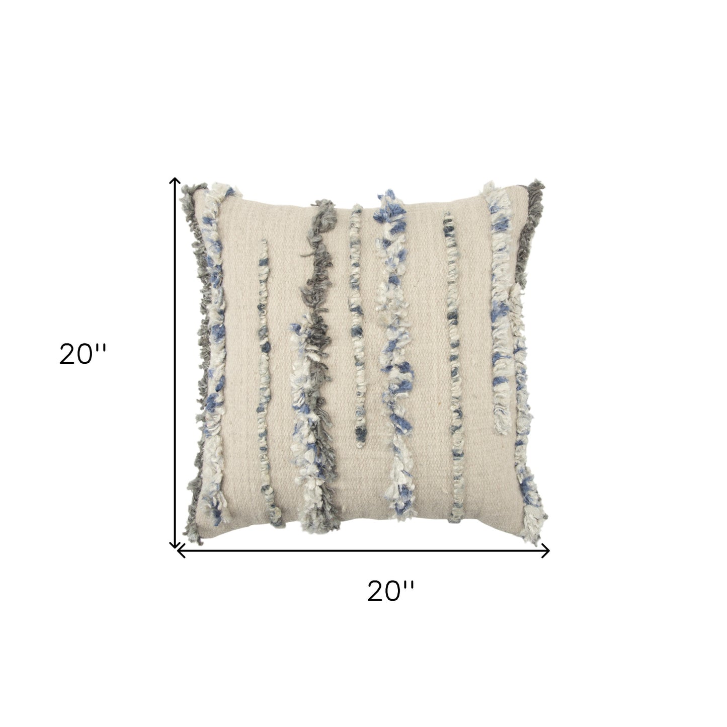 Natural 100% Cotton Striped Pillow