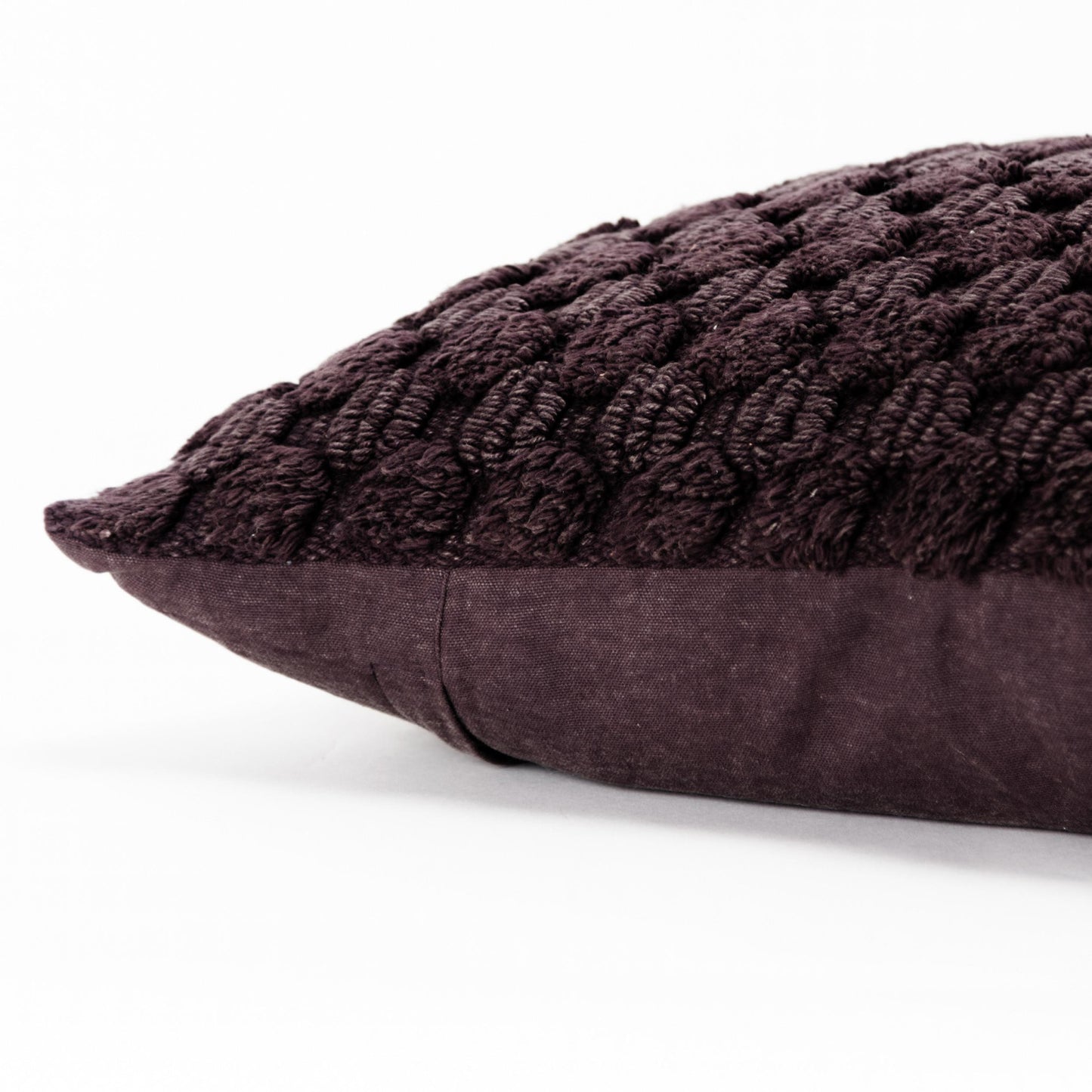 Wine Cotton Pillow w/ Texture