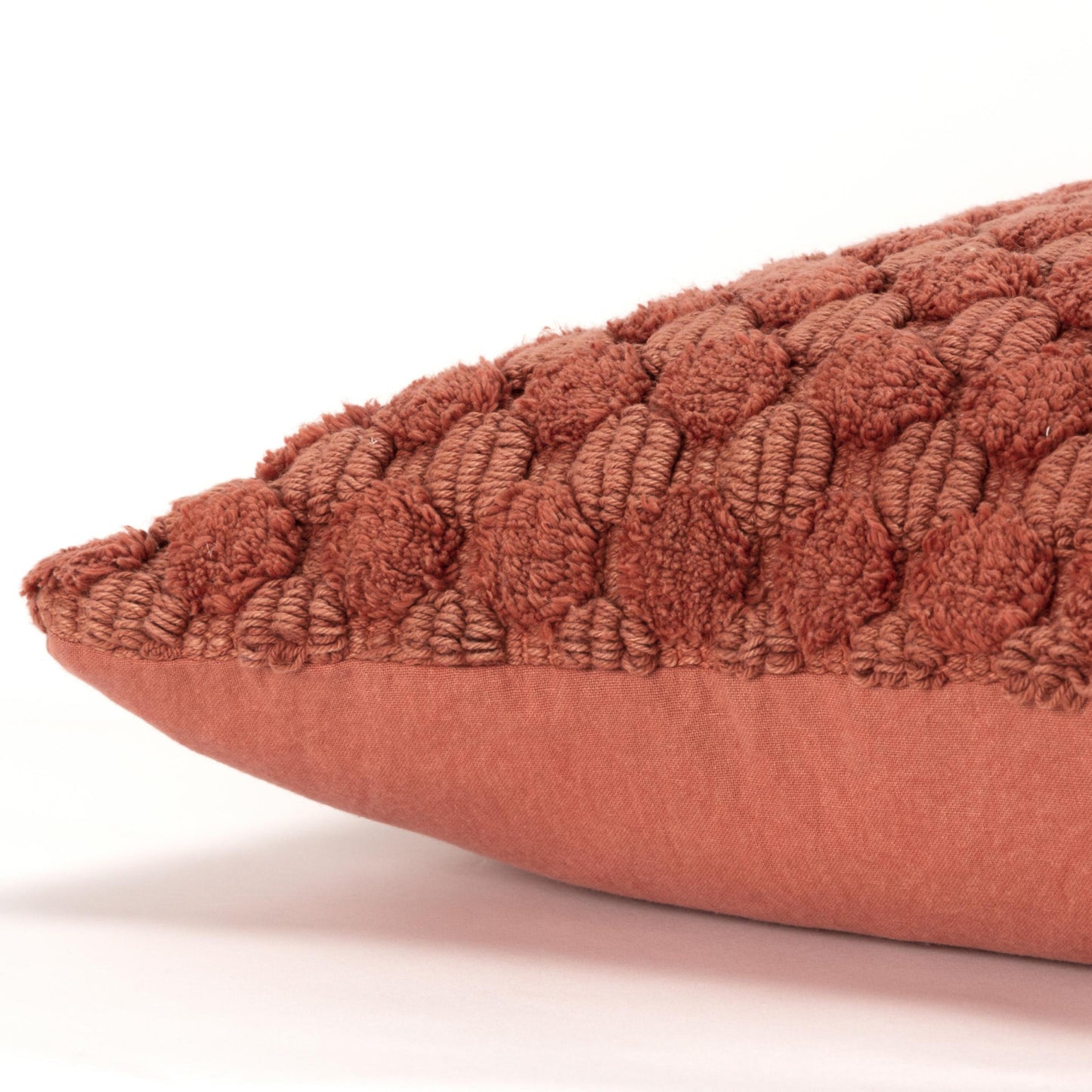 Terra Cotta Cotton Pillow w/ Texture