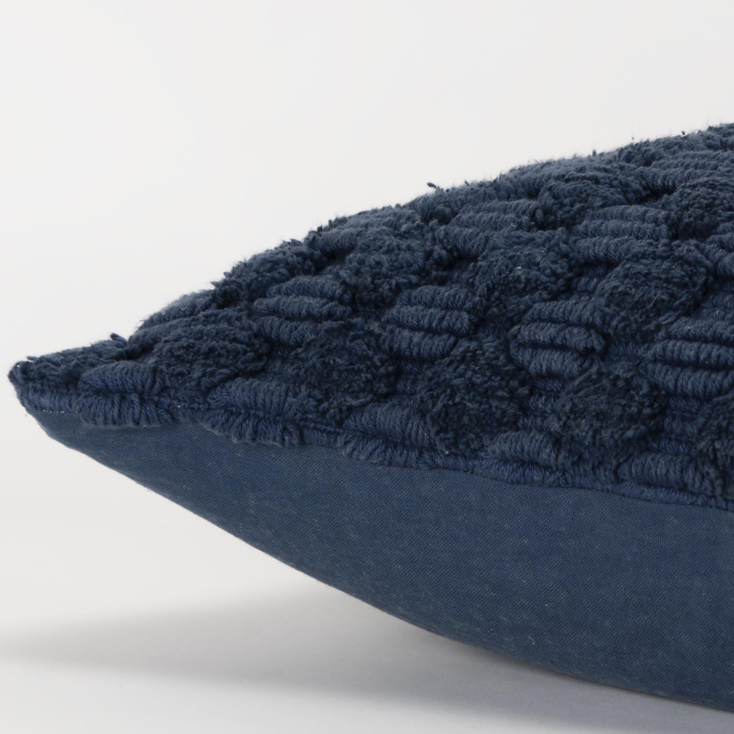 Blue Cotton Pillow w/ Texture