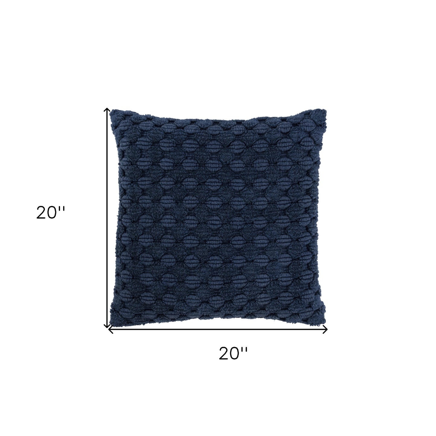 Blue Cotton Pillow w/ Texture