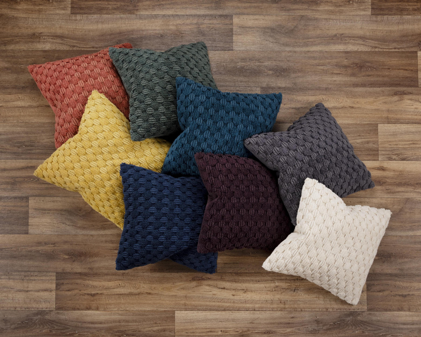 Yellow Cotton Pillow w/ Texture
