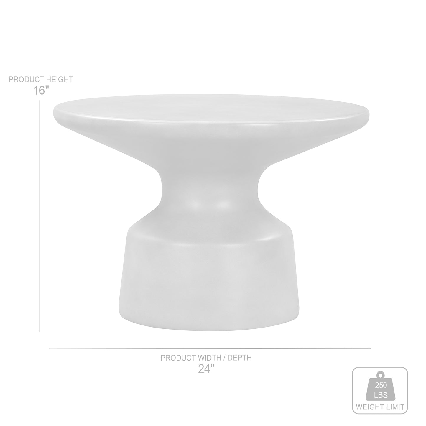 Gray Concrete Round Coffee Table