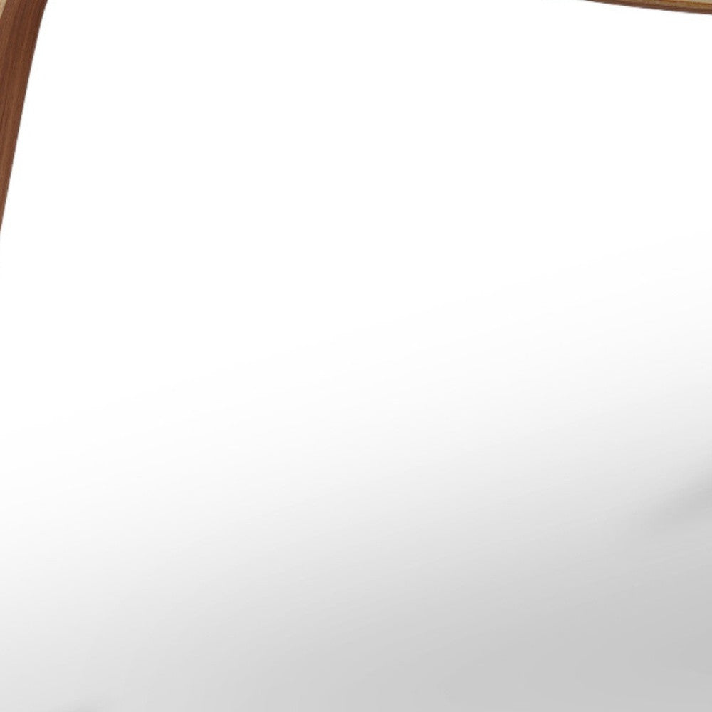 White & Brown Genuine Leather Lounge Chair