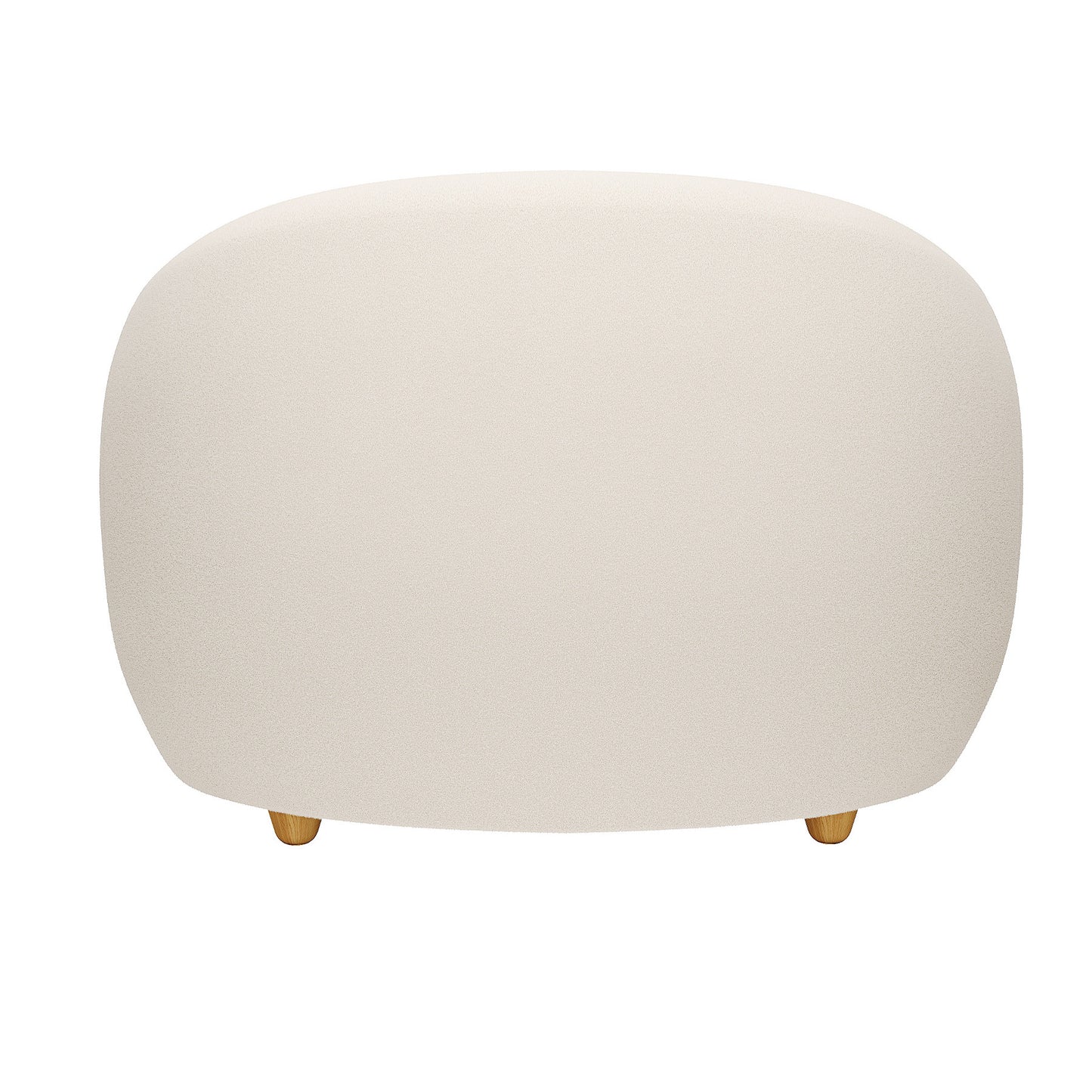 White & Natural Boucle Arm Chair