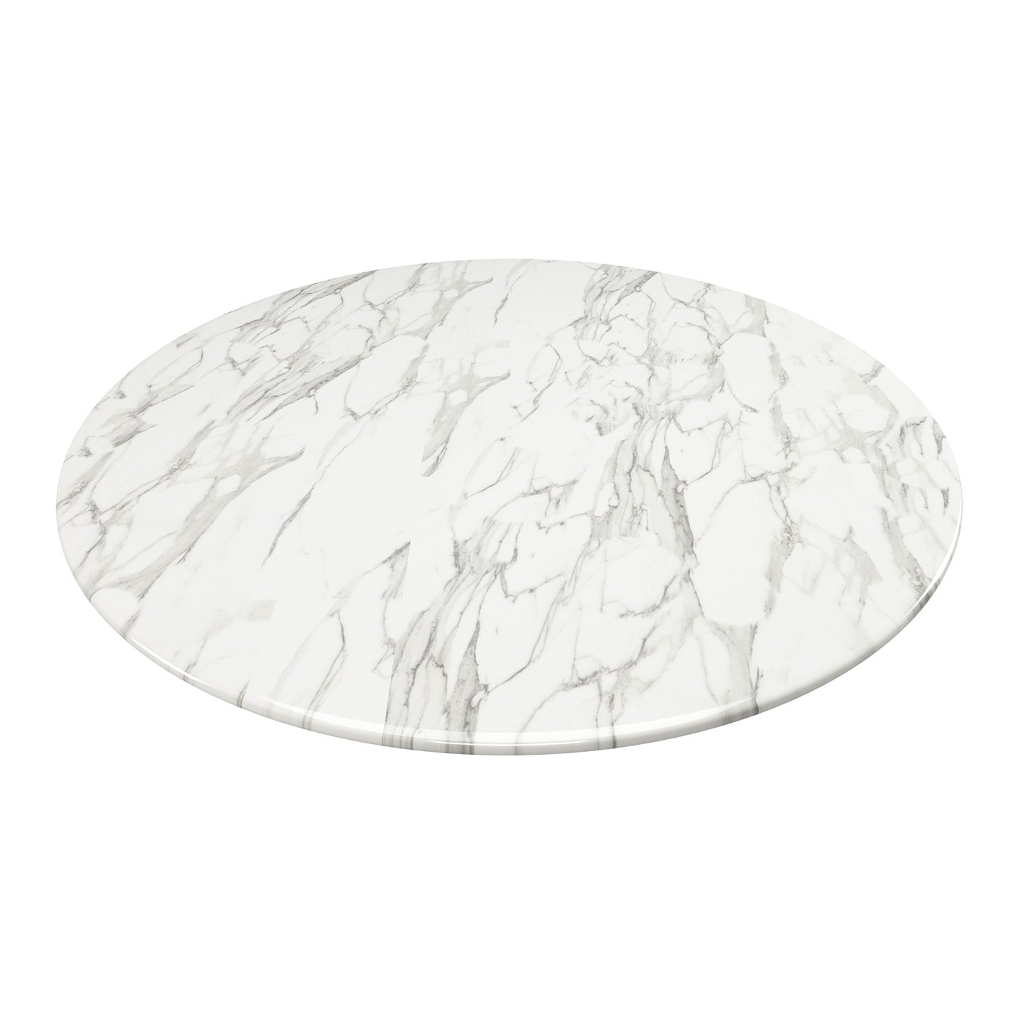 White And Gold Rounded Marble And Metal Pedestal Base Dining Table