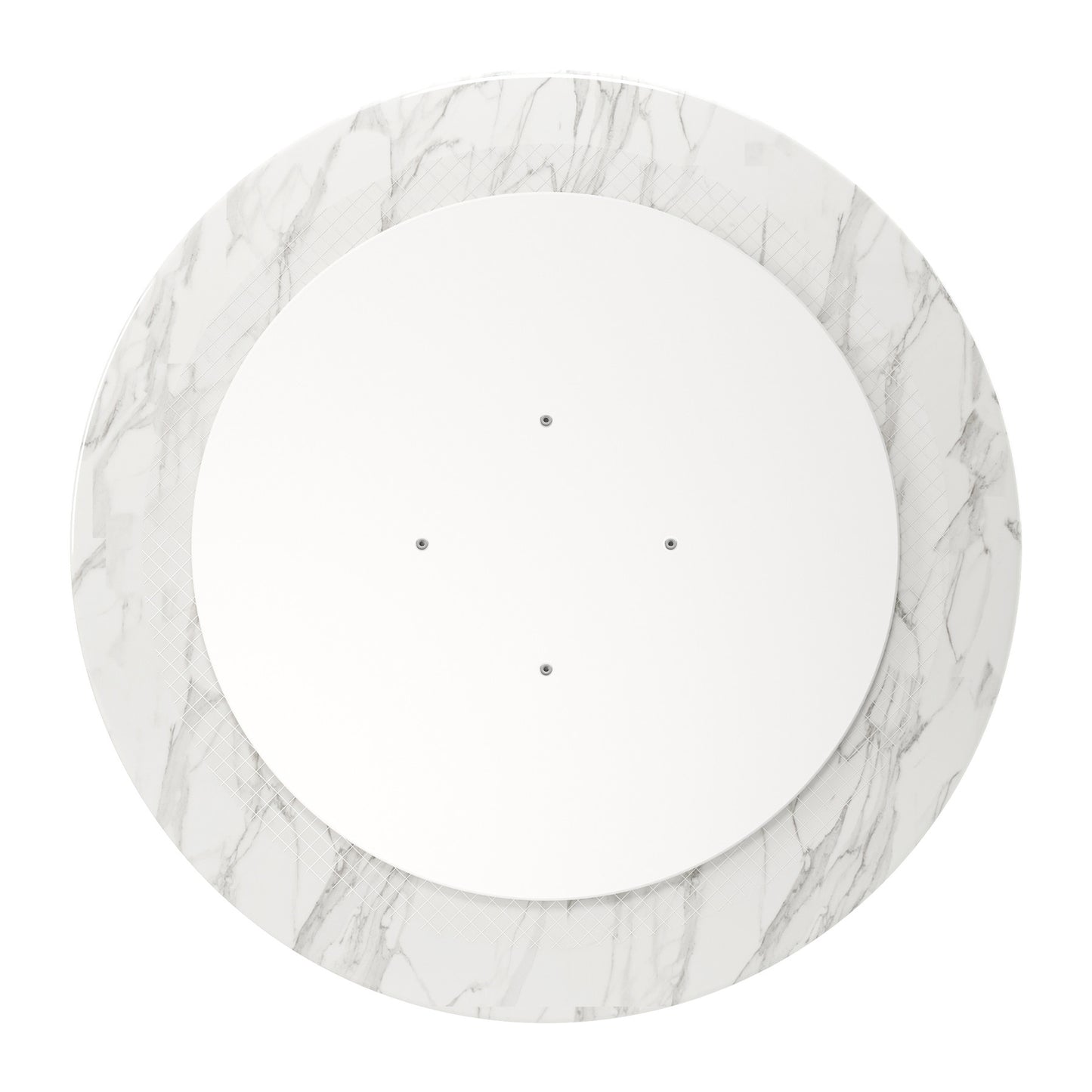 White And Gold Rounded Marble And Metal Pedestal Base Dining Table