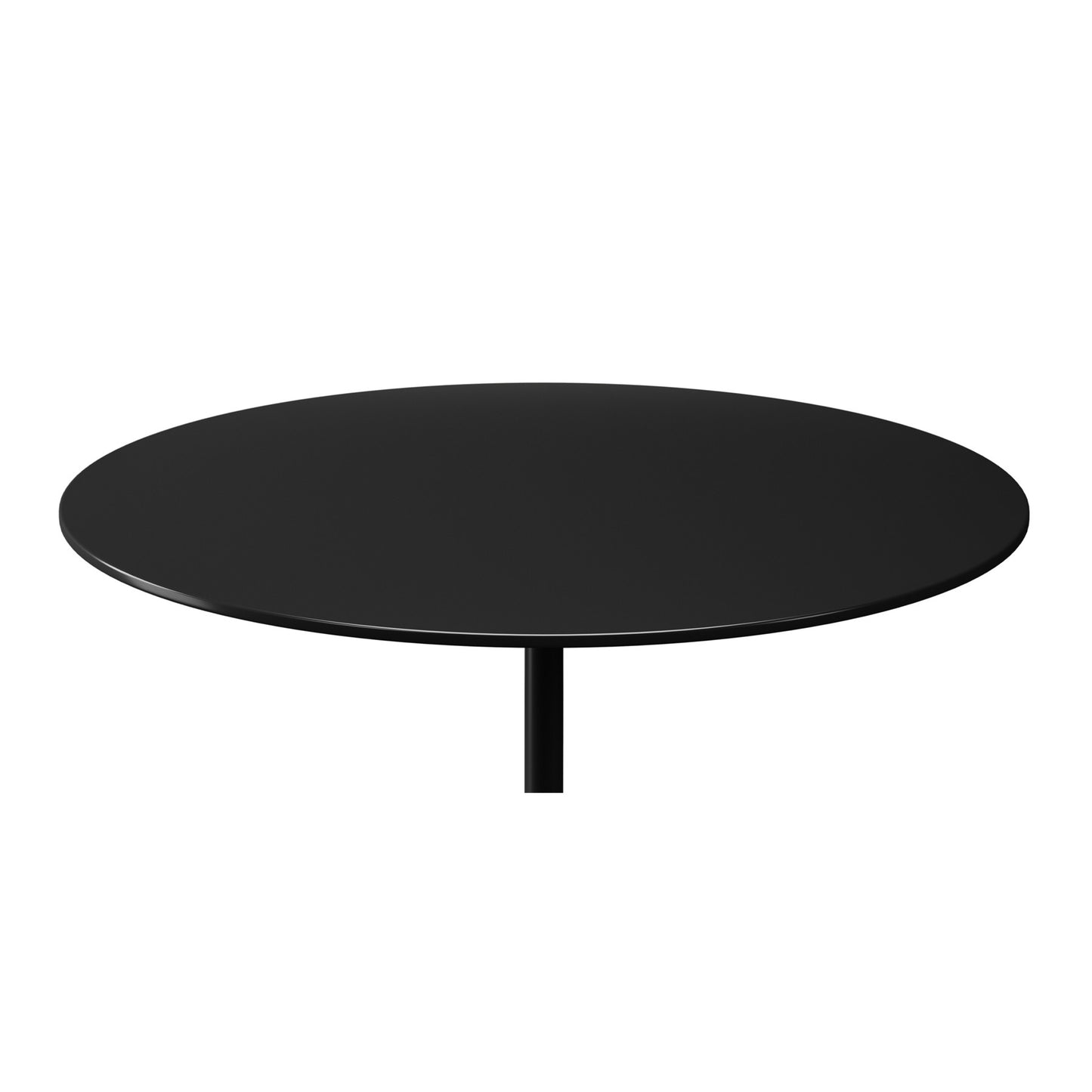 Black Steel & Stone Round Coffee Table
