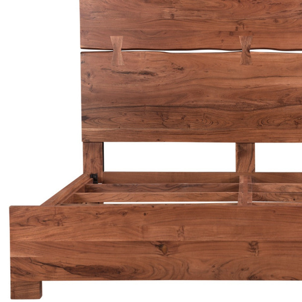 Chestnut Live Edge Solid Wood King Bed Frame