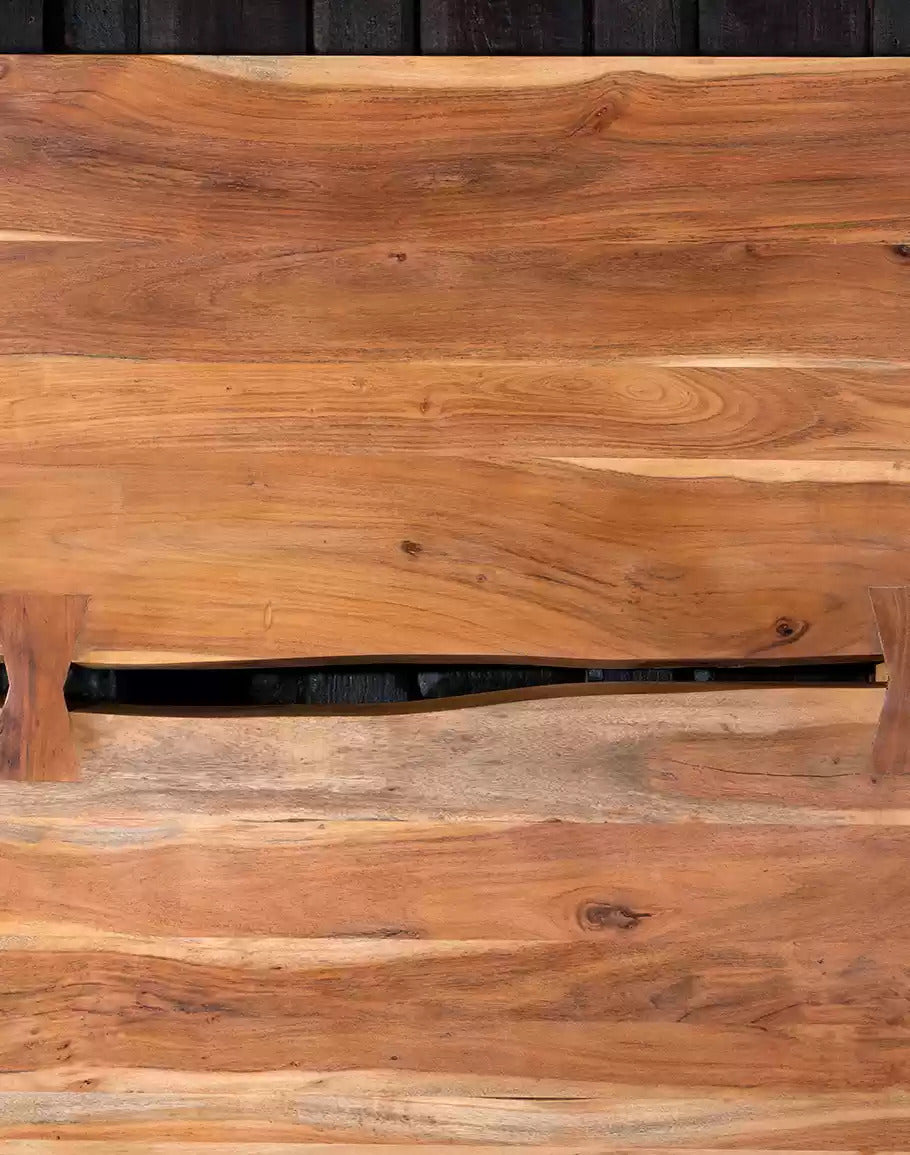 Chestnut Live Edge Solid Wood King Bed Frame