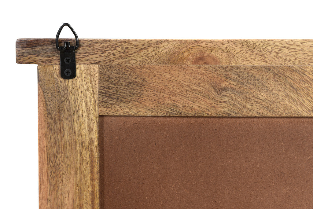 Natural Starburst Pattern Solid Wood Nightstand
