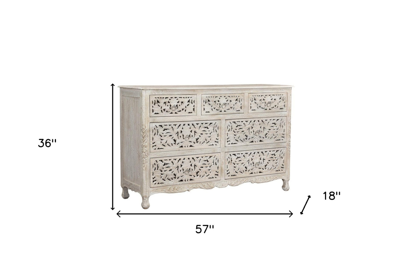 Refined Beige High Gloss Dresser