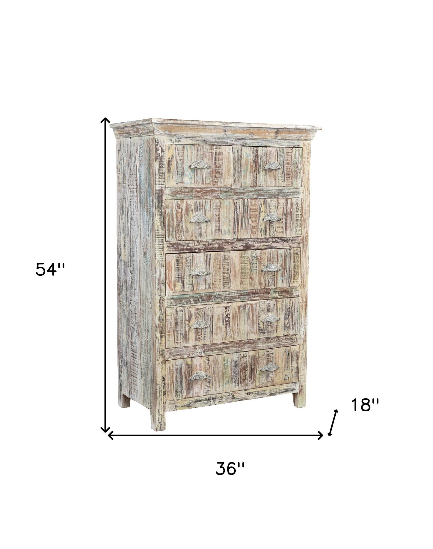 White Weathered Wood Pattern Wardrobe