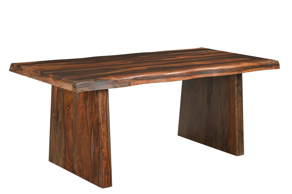 Dark Brown Solid Wood Dining Table