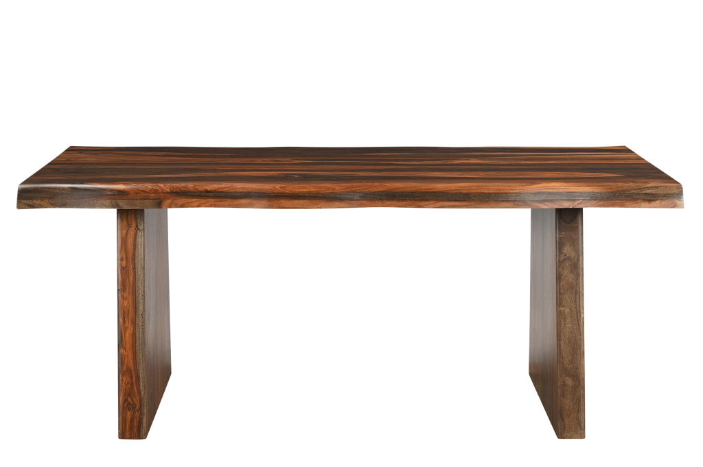 Dark Brown Solid Wood Dining Table