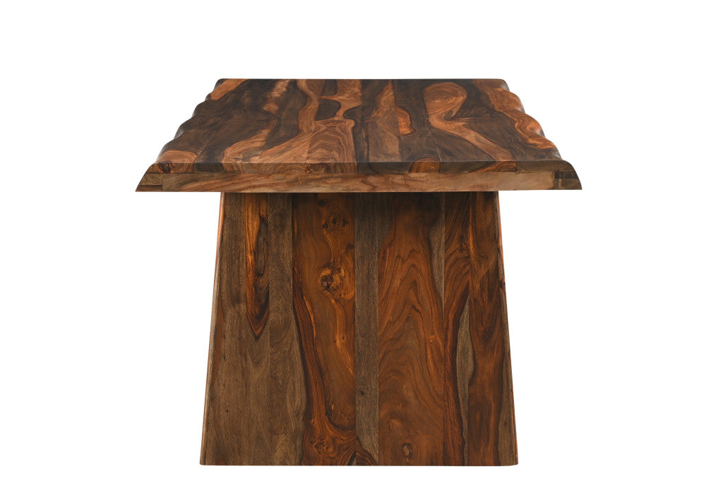 Dark Brown Solid Wood Dining Table
