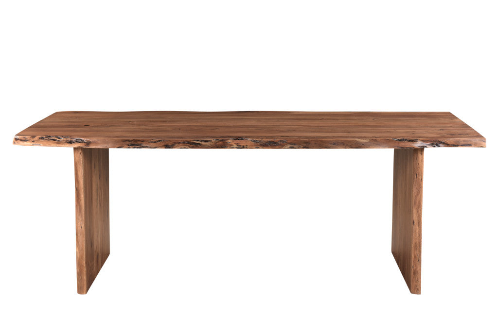 Brown Solid Wood Dining Table