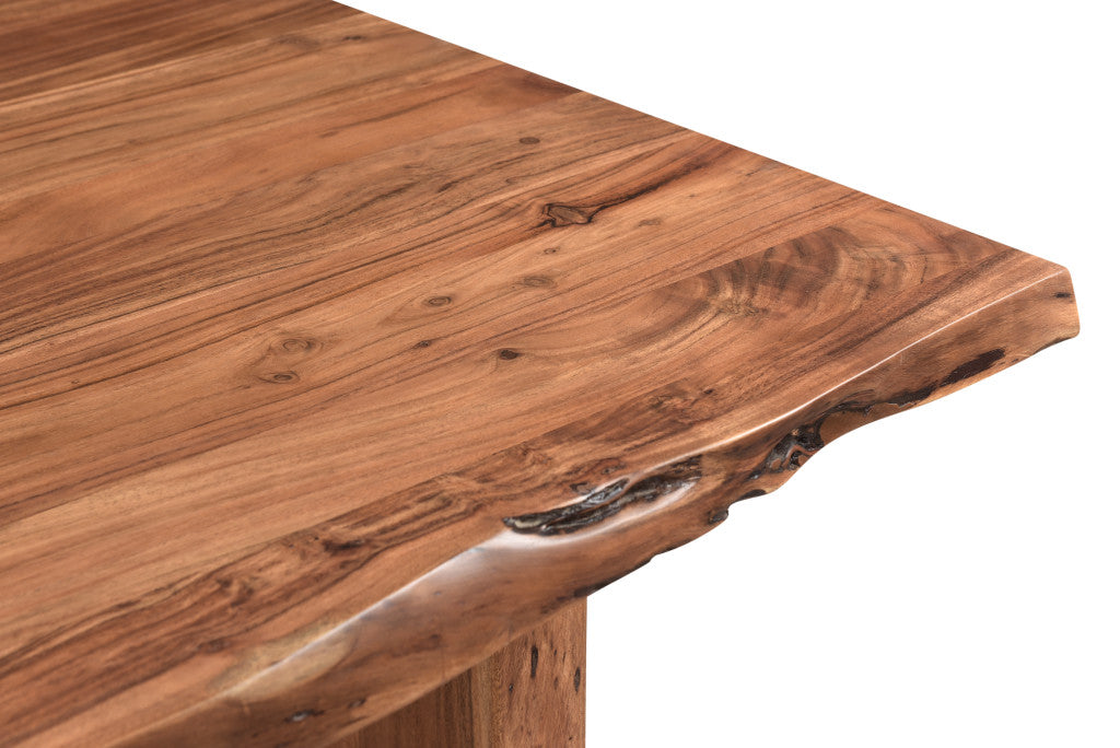 Brown Solid Wood Dining Table