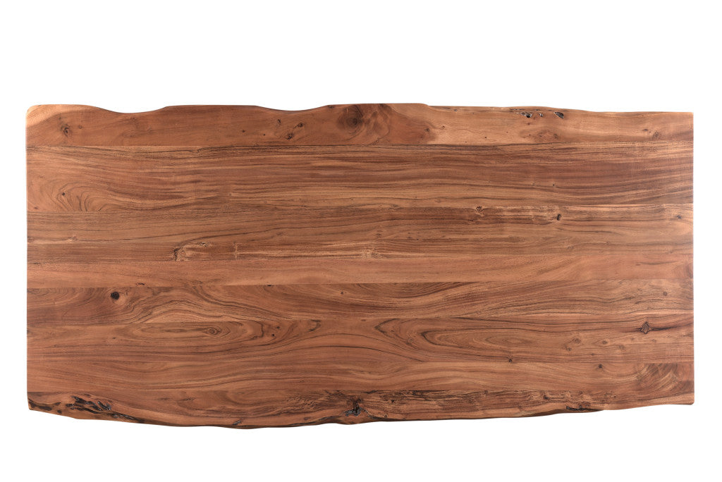 Brown Solid Wood Dining Table