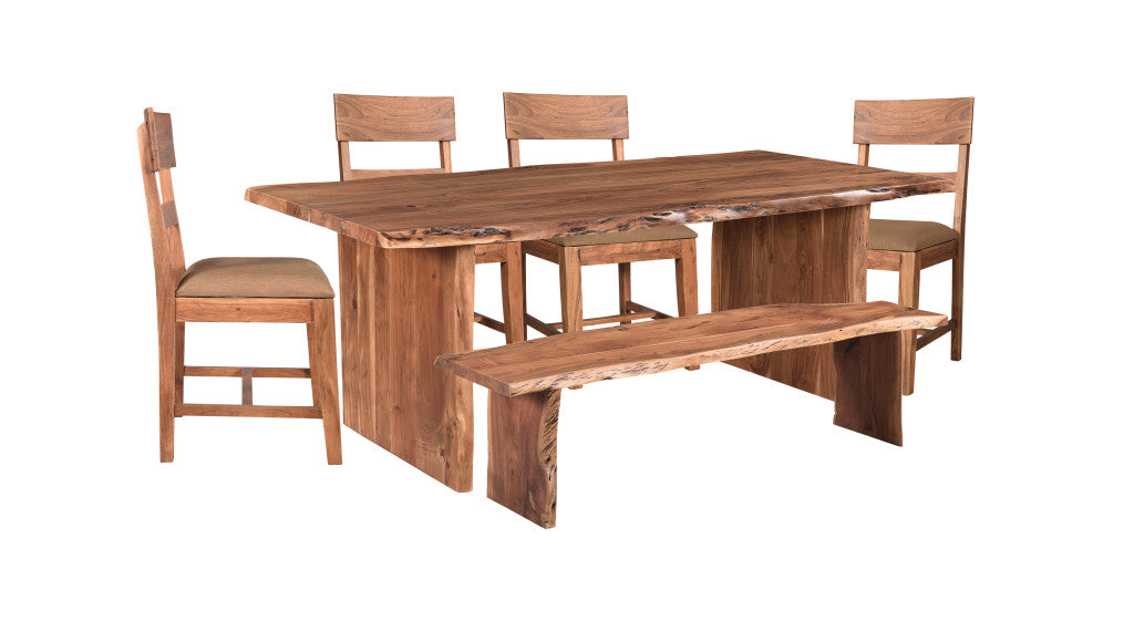 Brown Solid Wood Dining Table