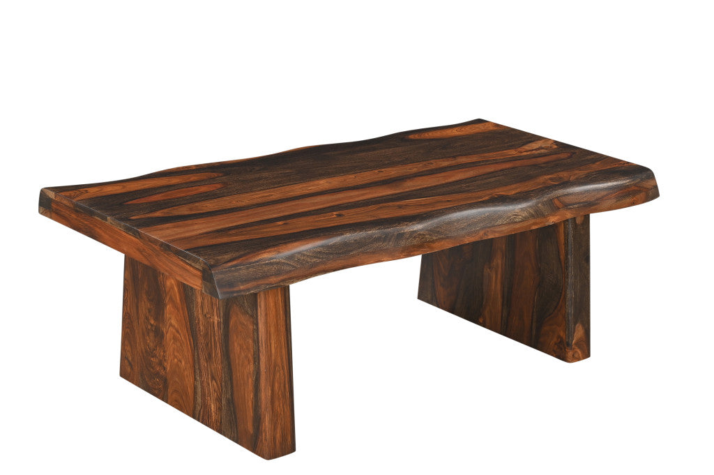 Dark Brown Solid Wood Coffee Table