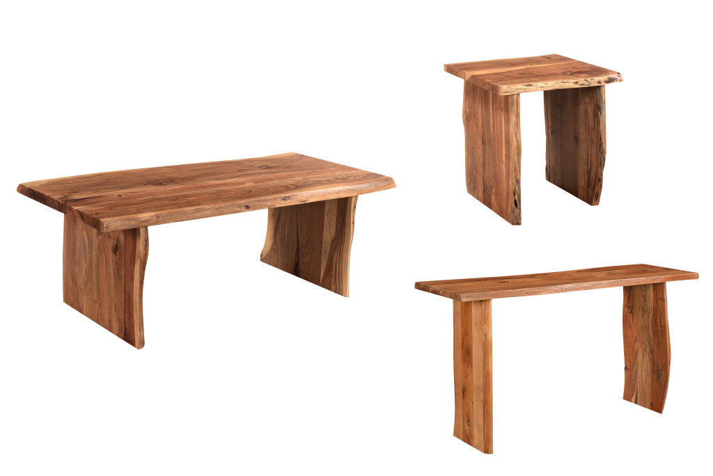 Brown Solid Wood Coffee Table