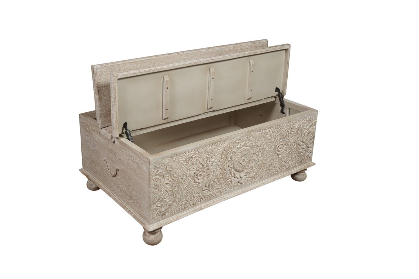 Natural Solid Wood Distressed Lift Top Coffee Table