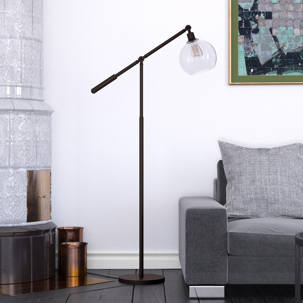 Black Reading Floor Lamp w/ Shade